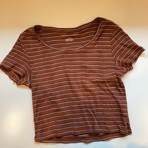 American Eagle Stripped Baby Tee, Size Small